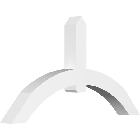 Ekena Millwork Archdale Architectural Grade PVC Gable Bracket, 72"W x 39"H x 6"D x 6"F, 13/12 Pitch GBP072X39X0606ARC00